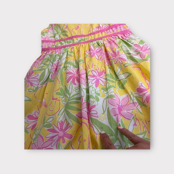 Lilly Pulitzer Sleeveless Yellow Floral Dress - Picture 3 of 6